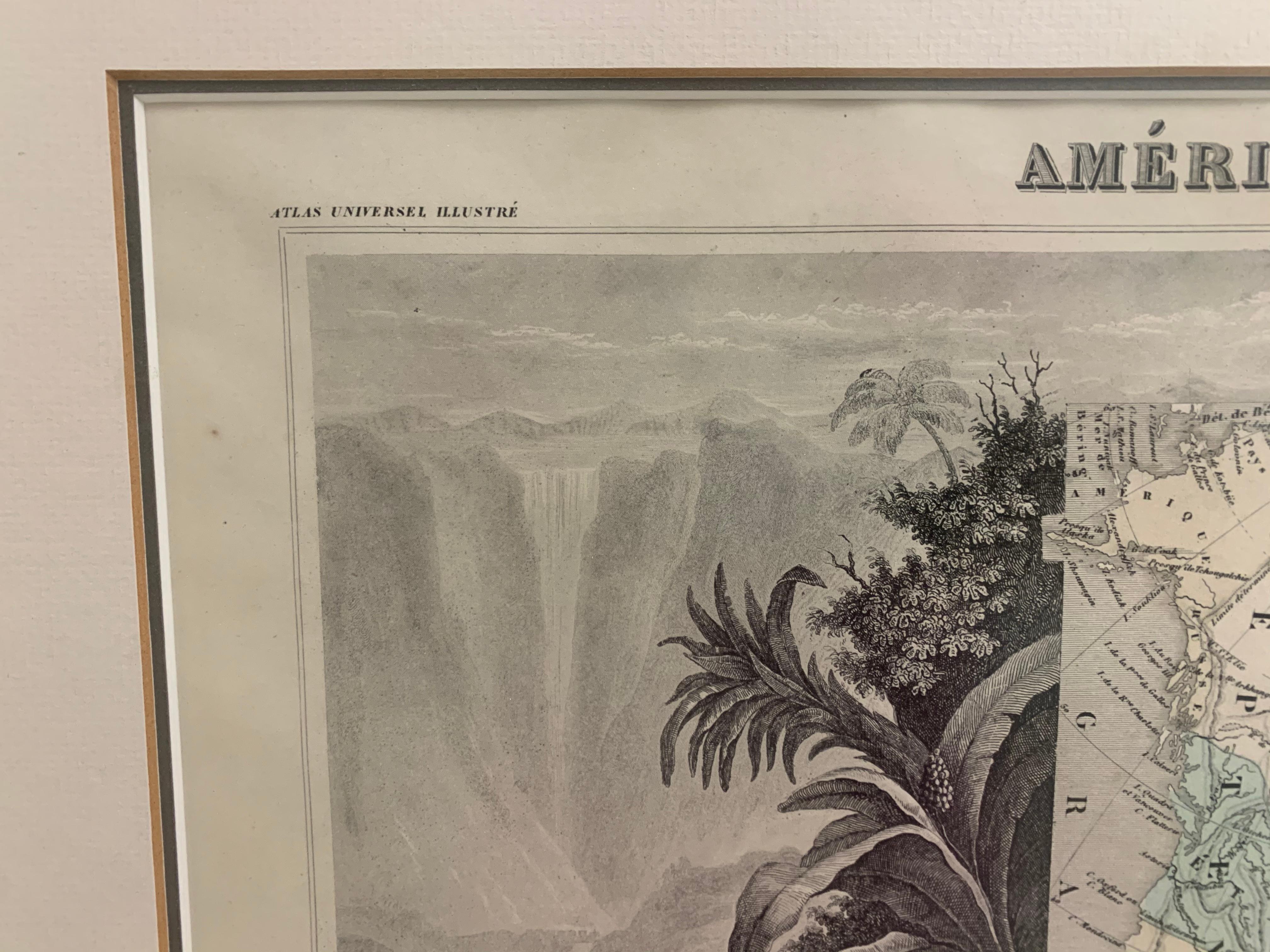 1847 Amerique Septentrionale Framed Map For Sale 2