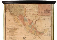Antike Karte von Mexiko, Texas und Kalifornien aus dem Jahr 1847 von Samuel Augustus Mitchell