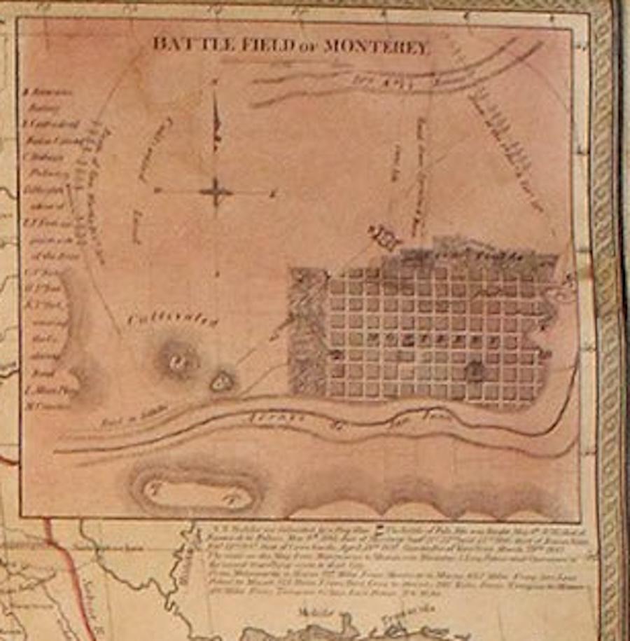 Milieu du XIXe siècle Carte ancienne du Mexique, du Texas et de la Californie par Samuel Augustus Mitchell, 1847 en vente