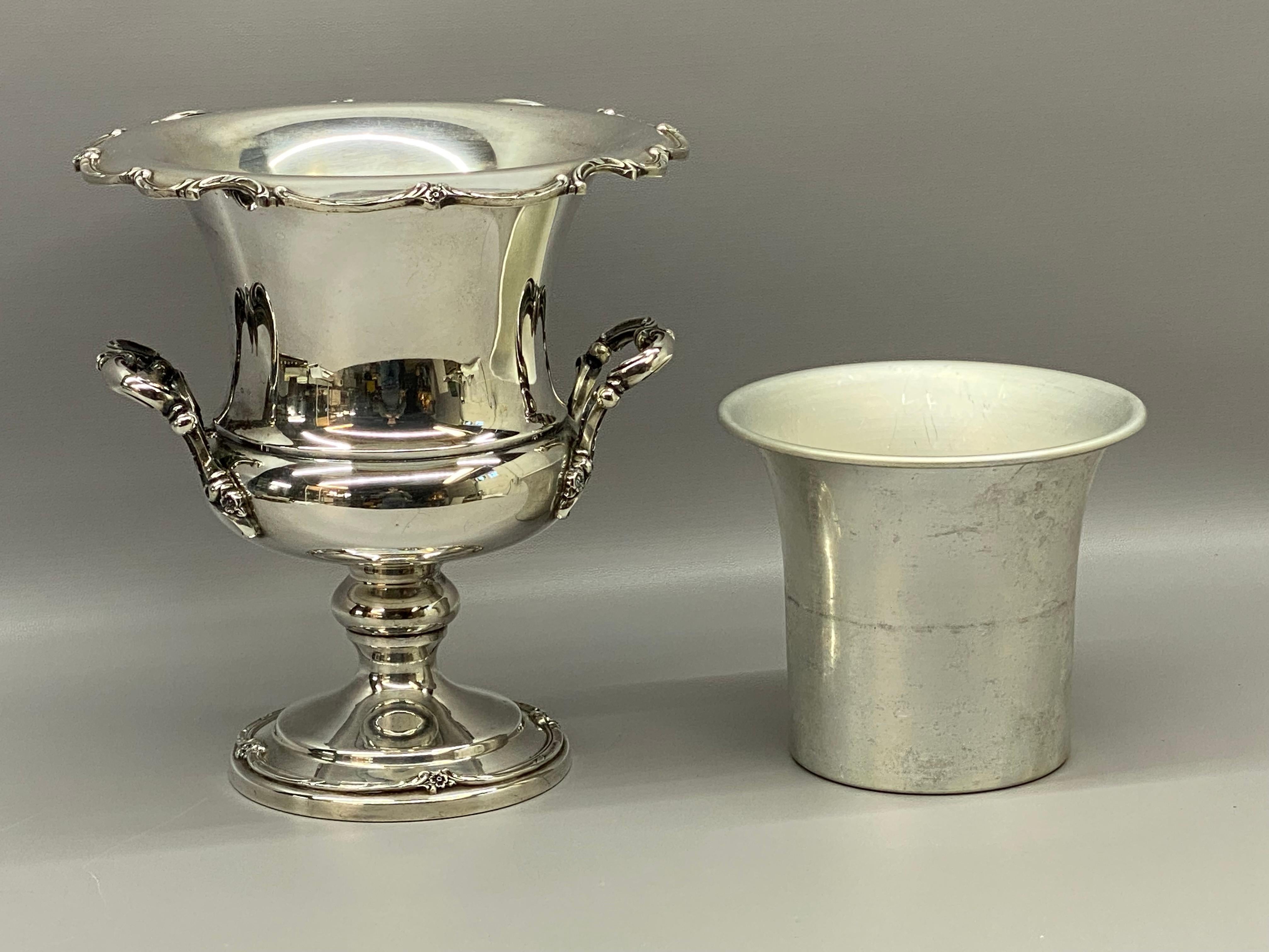 Rococo Revival 1847 Rogers Brothers Silver Plate Champagne Cooler