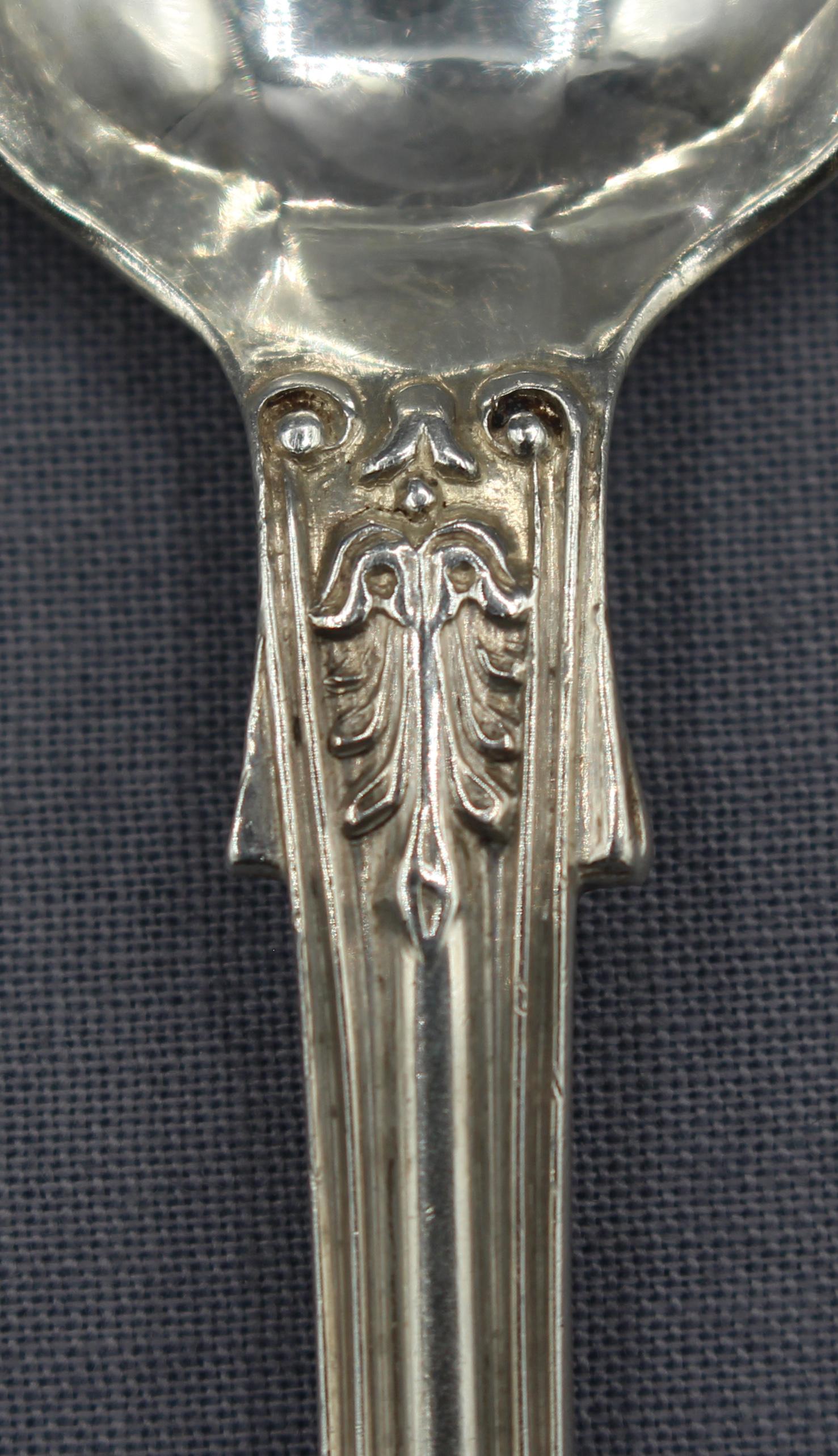 Rococo 1847 Scottish Set of 4 King's Pattern Sterling Teaspoons by John Murray Jr. For Sale