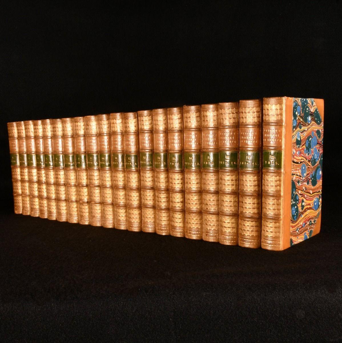 A wonderful copy of the seventh edition of Alison's exhaustive study of the French Revolution, from 1789 to 1815. In lovely half calf bindings.

A complete twenty volume 1848 seventh edition of Scottish advocate and historian Sir Archibald Alison's