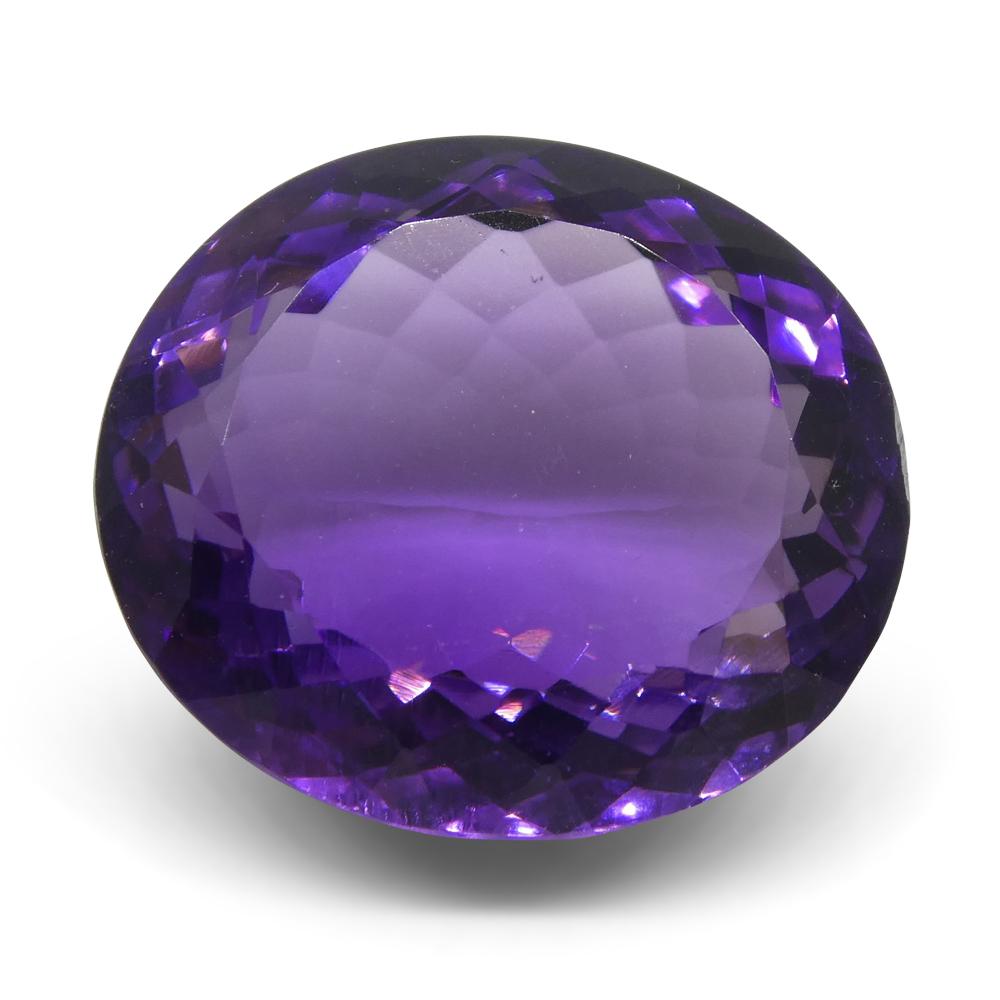 Brilliant Cut 18.49 ct Oval Amethyst For Sale