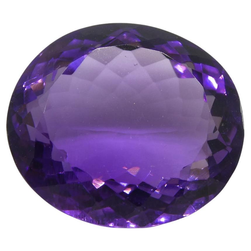 18.49 ct Oval Amethyst For Sale