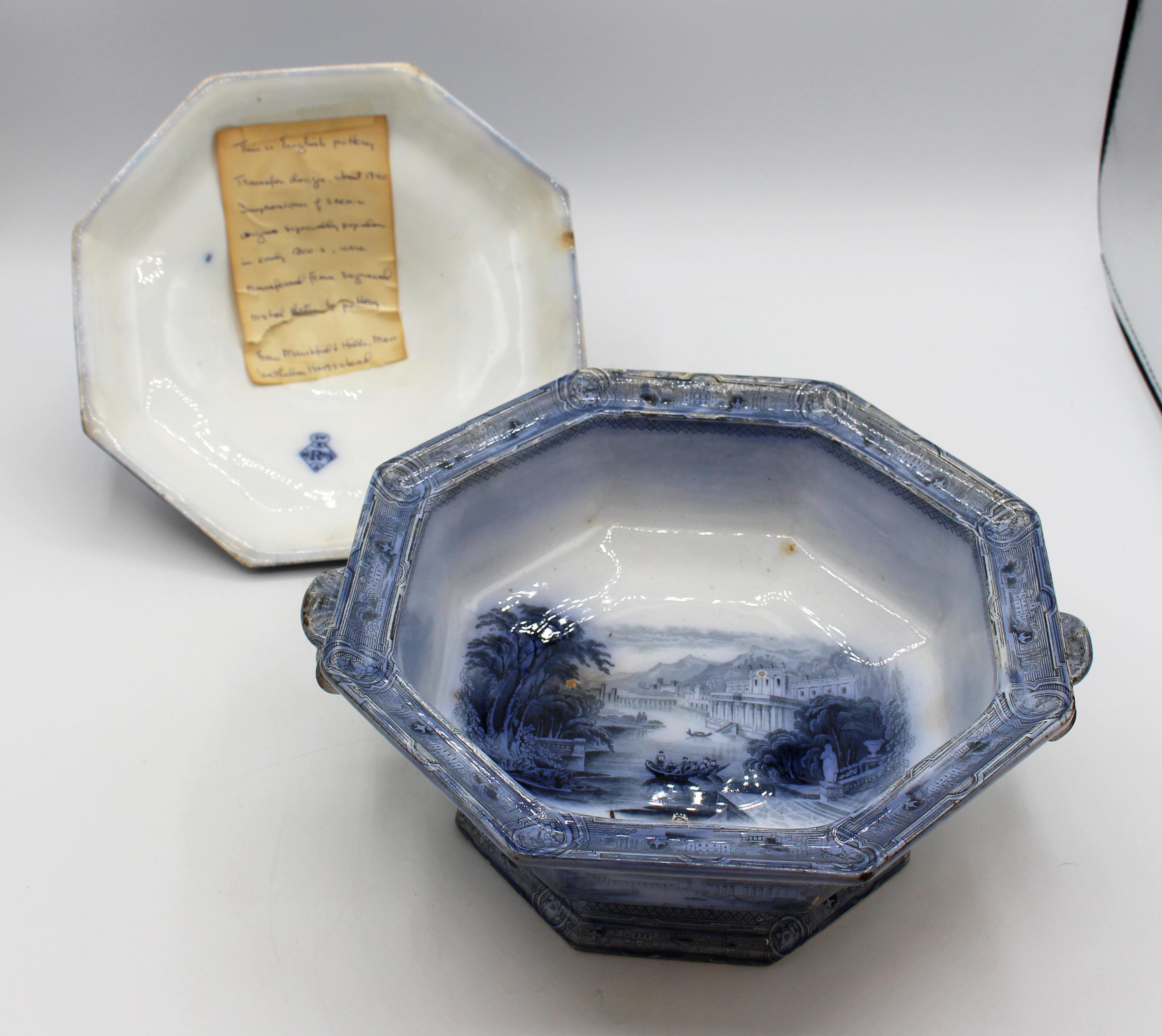 Romantic 1849 English Staffordshire Covered Tureen For Sale