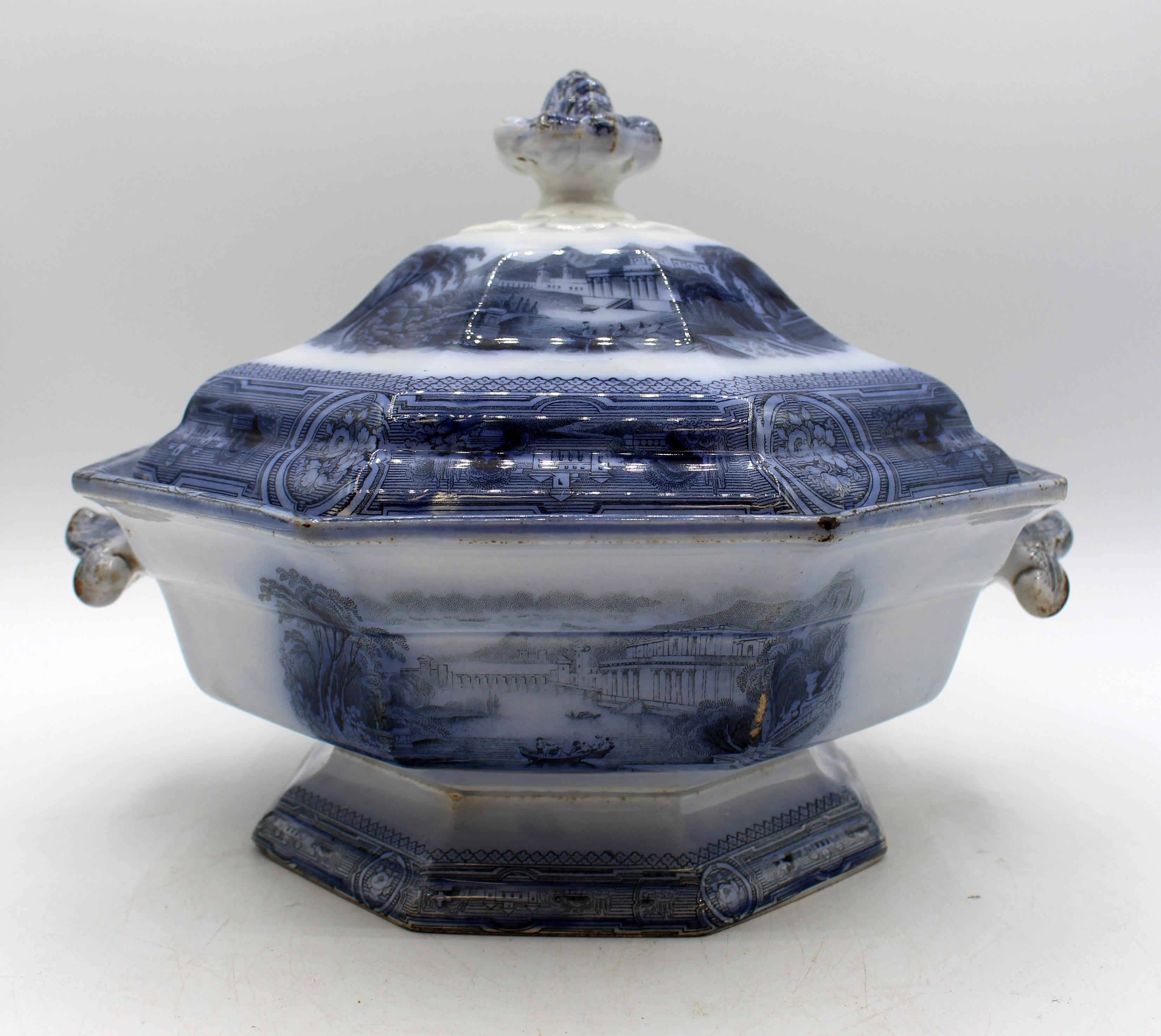1849 English Staffordshire Covered Tureen In Good Condition For Sale In Chapel Hill, NC