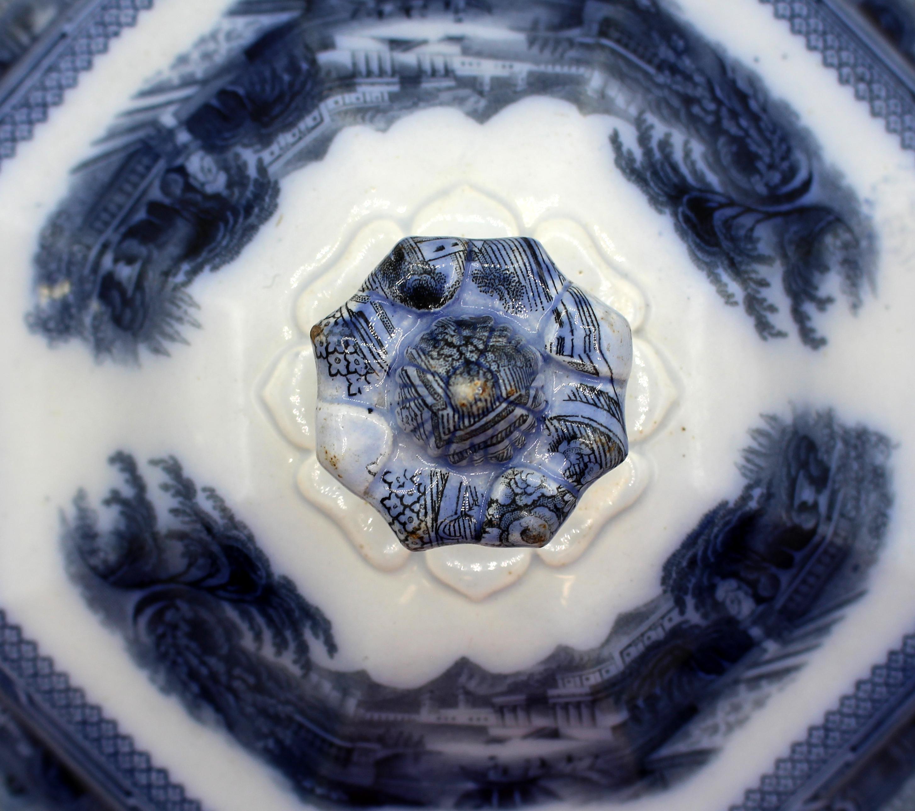 1849 English Staffordshire Covered Tureen For Sale 2