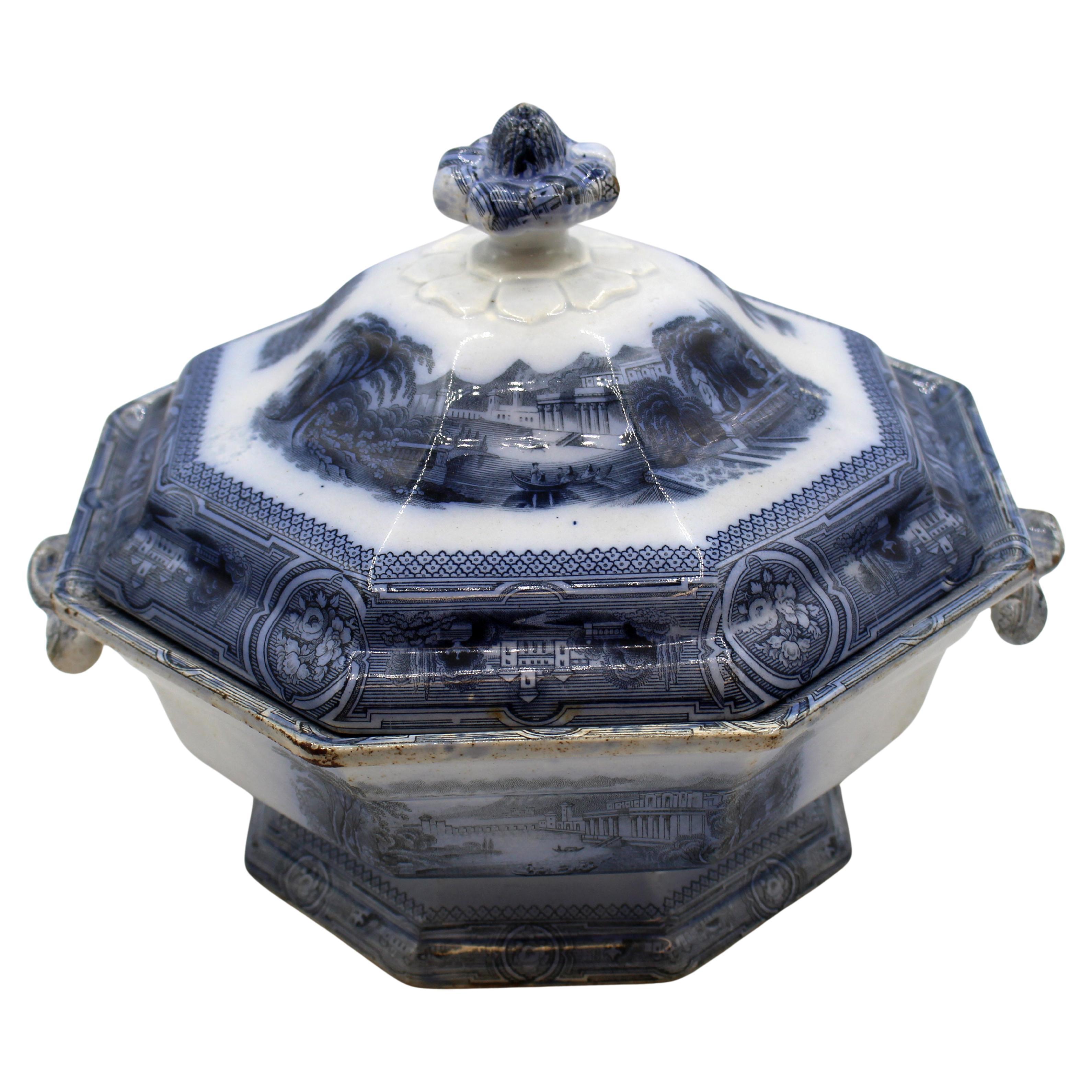 1849 English Staffordshire Covered Tureen For Sale