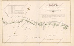 1849 Hand-Colored Map of Fort Smith to Santa Fe Route, Detailing Trails & Camps