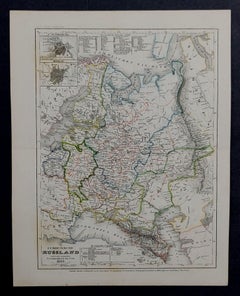 Carte de 1849 « Europaische Russland », « Carte de la Russie européenne », Ric. R017
