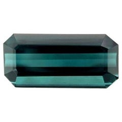 1.84ct Indicolite Blue Tourmaline Emerald Cut Rare Loose Gemstone 9.9x4.8mm VVS