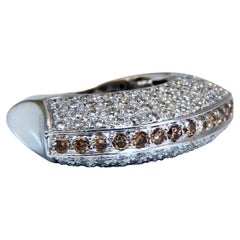 1.84ct Natural Fancy Orange Brown Arch Dome Mod Edge Deco Ring 18kt