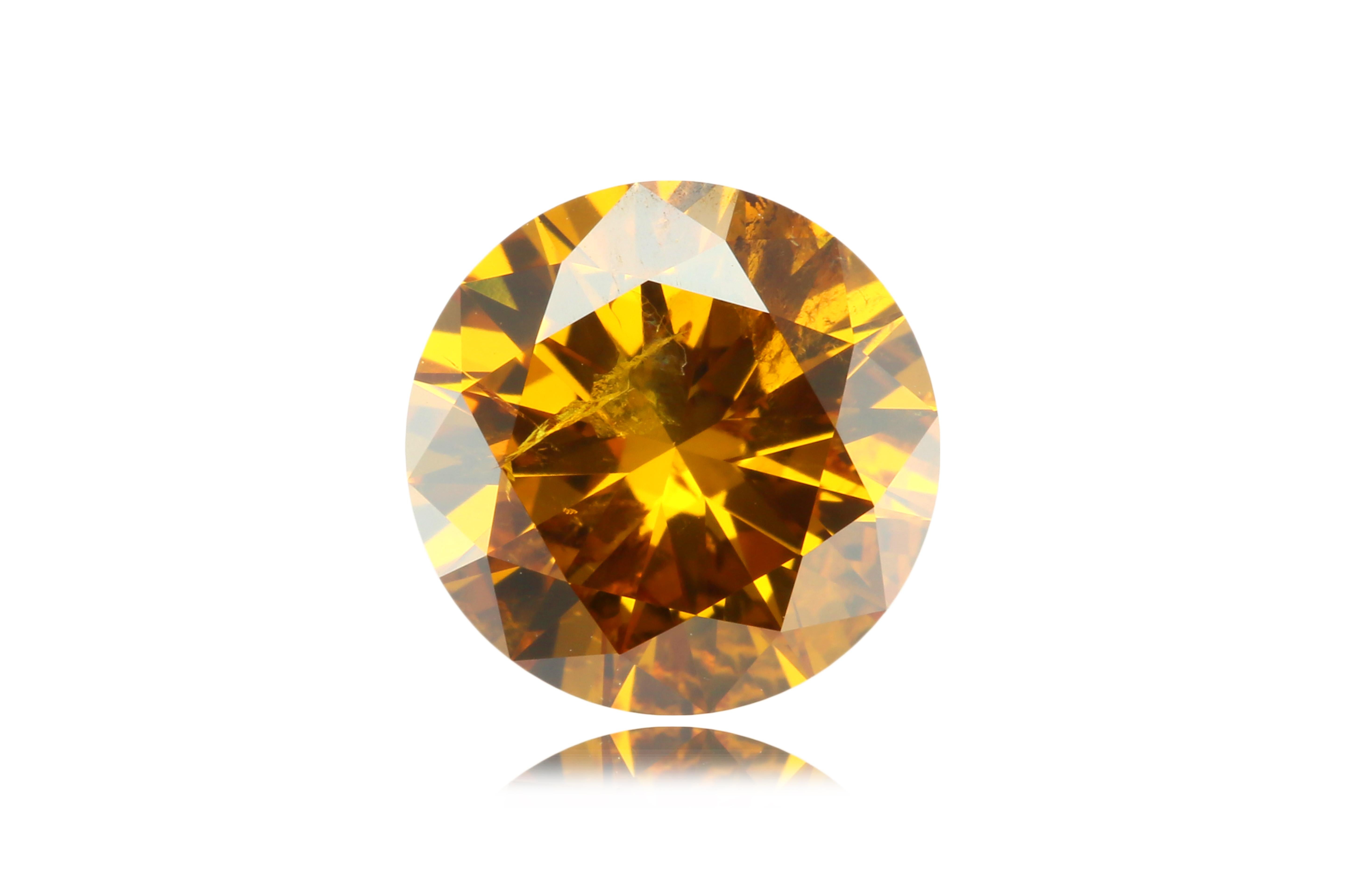 1,84 Karat runder orangefarbener Brillantdiamant! im Angebot 5