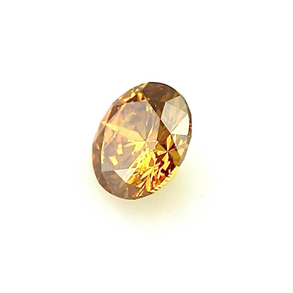 1,84 Karat runder orangefarbener Brillantdiamant! im Angebot 1