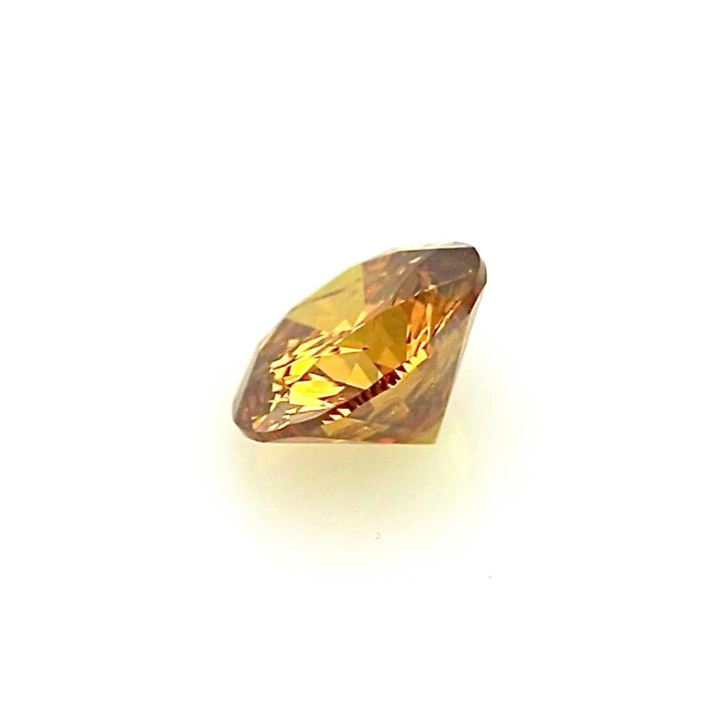 1,84 Karat runder orangefarbener Brillantdiamant! im Angebot 2