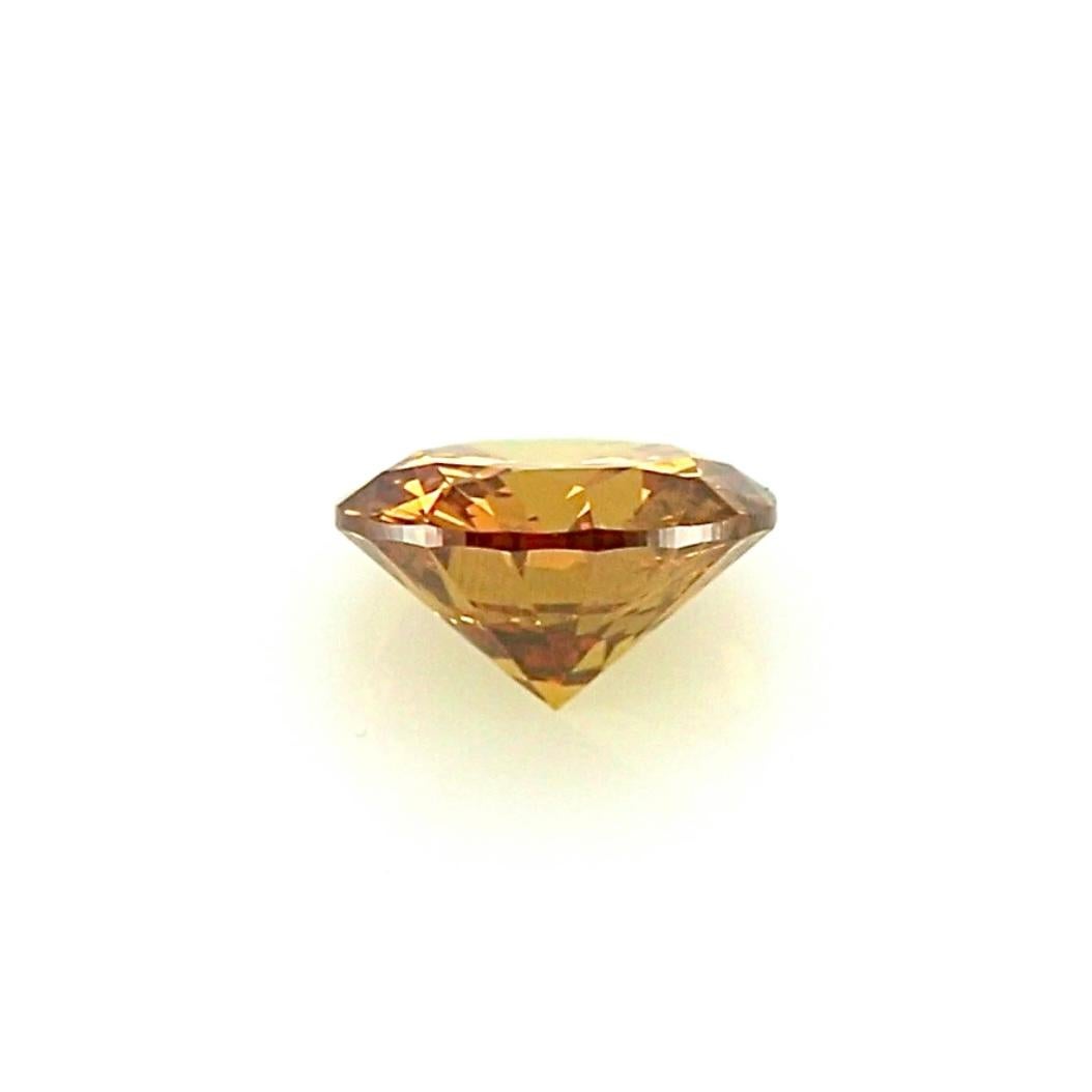 1,84 Karat runder orangefarbener Brillantdiamant! im Angebot 3