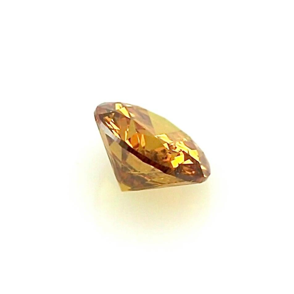 1,84 Karat runder orangefarbener Brillantdiamant! im Angebot 4