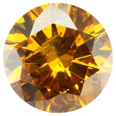 1.84Ct Round Brilliant Orange Diamond!