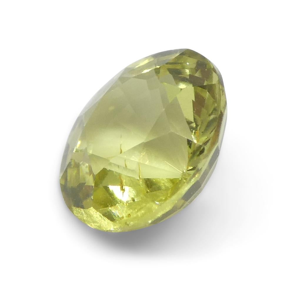 1.84ct Round Green-Yellow Chrysoberyl from Brazil For Sale 8