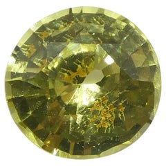 Chrysoberyl vert-jaune rond 1,84 carat du Brésil
