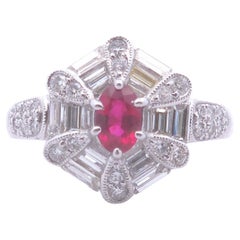 1.84ct Round Ruby Ring in 18k WG