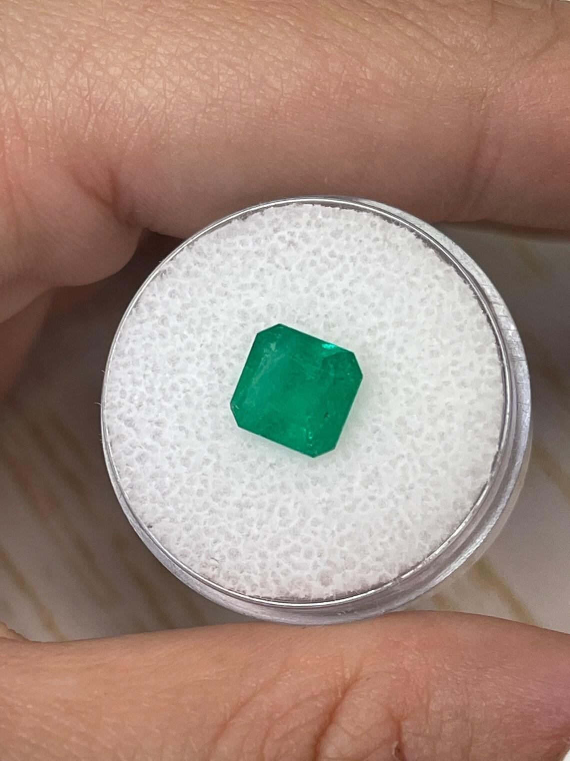 1,84 ct Esmeralda verde colombiana cuadrada 8x8 mm talla Asscher genuina del mes de mayo Piedra de nacimiento Corte Asscher en venta