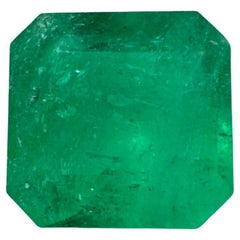 1,84 ct Esmeralda verde colombiana cuadrada 8x8 mm talla Asscher genuina del mes de mayo Piedra de nacimiento