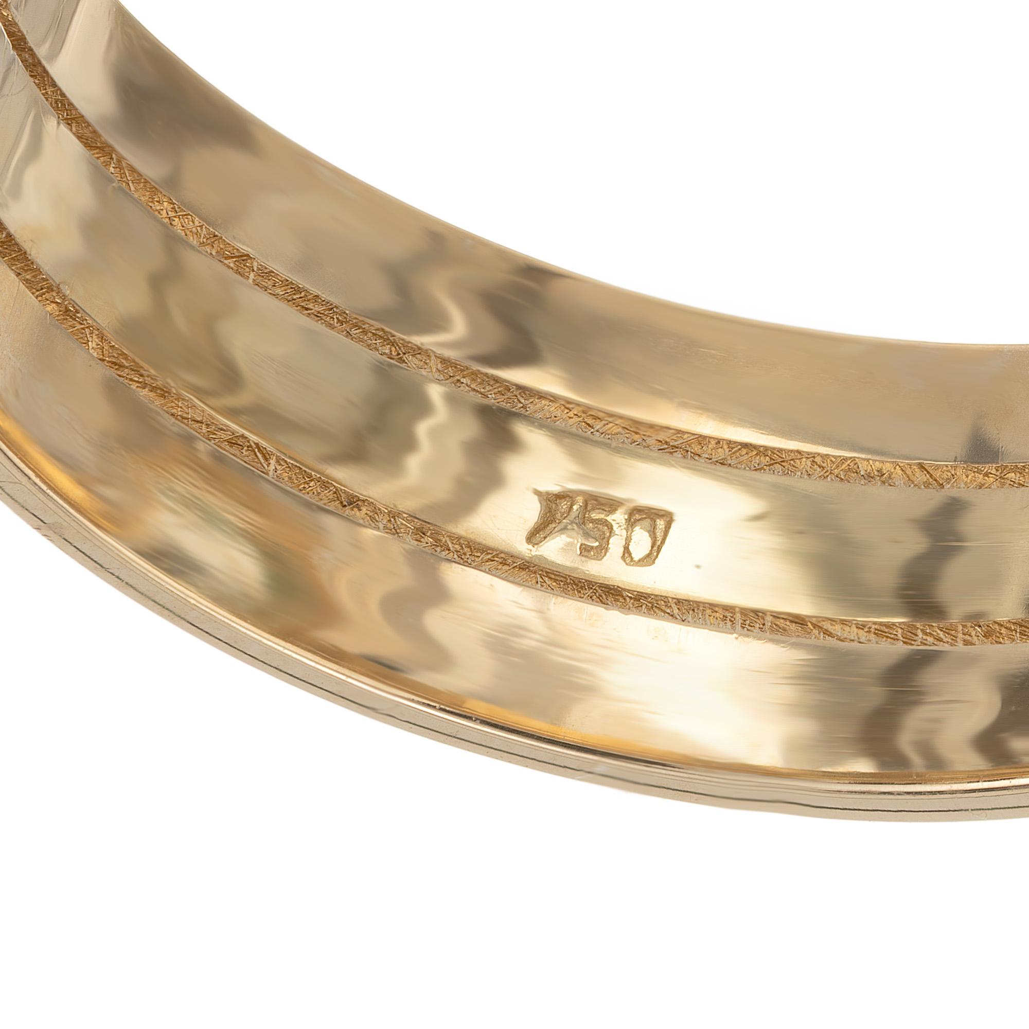 Anillo de cóctel de oro amarillo con aguamarina talla esmeralda de 18,5 quilates en venta 2