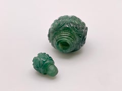 Bottiglia di profumo di smeraldo intagliato da 185 carati Nature con scatola originale