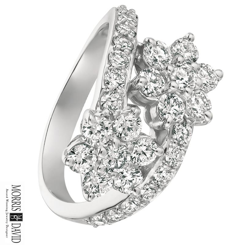 double flower diamond ring