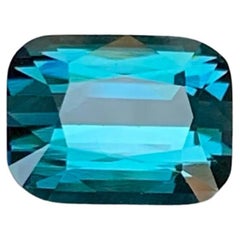 1.85 Carat Natural Loose Blue Color Tourmaline Cushion Cut Afghan Gemstone