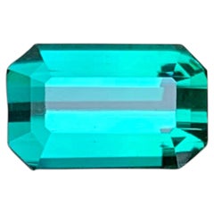 1.85 quilates de turmalina azul natural suelta talla esmeralda gema afgana