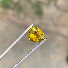 1.85 Carat Natural Loose Canary Tourmaline Trillion Cut Gemstone