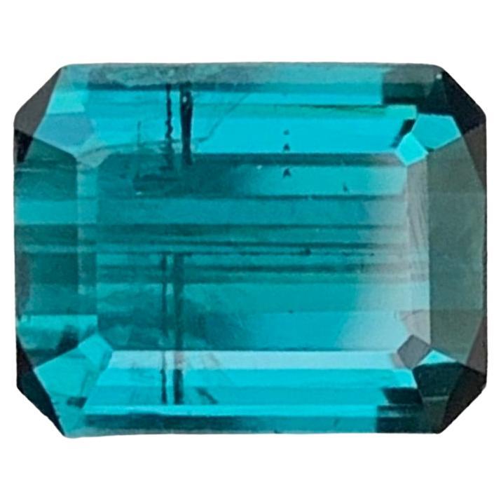 1.85 Carat Natural Loose Indicolite Tourmaline Emerald Shape Gem