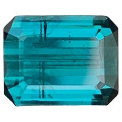 1.85 Carat Natural Loose Indicolite Tourmaline Emerald Shape Gem