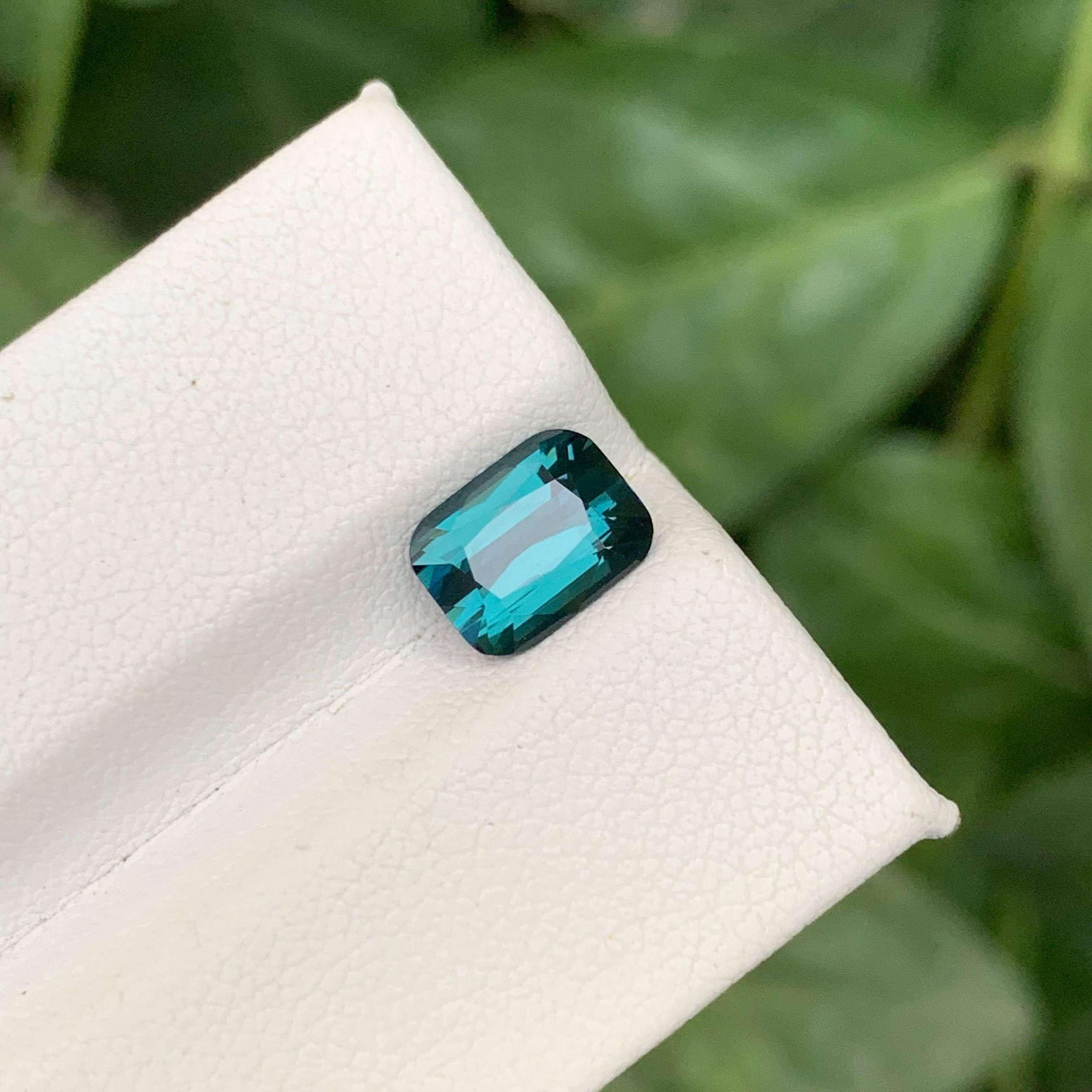 1,85 carati di tormalina indicolite naturale sciolta, pietra tagliata a cuscino, gemma afgana in vendita 5