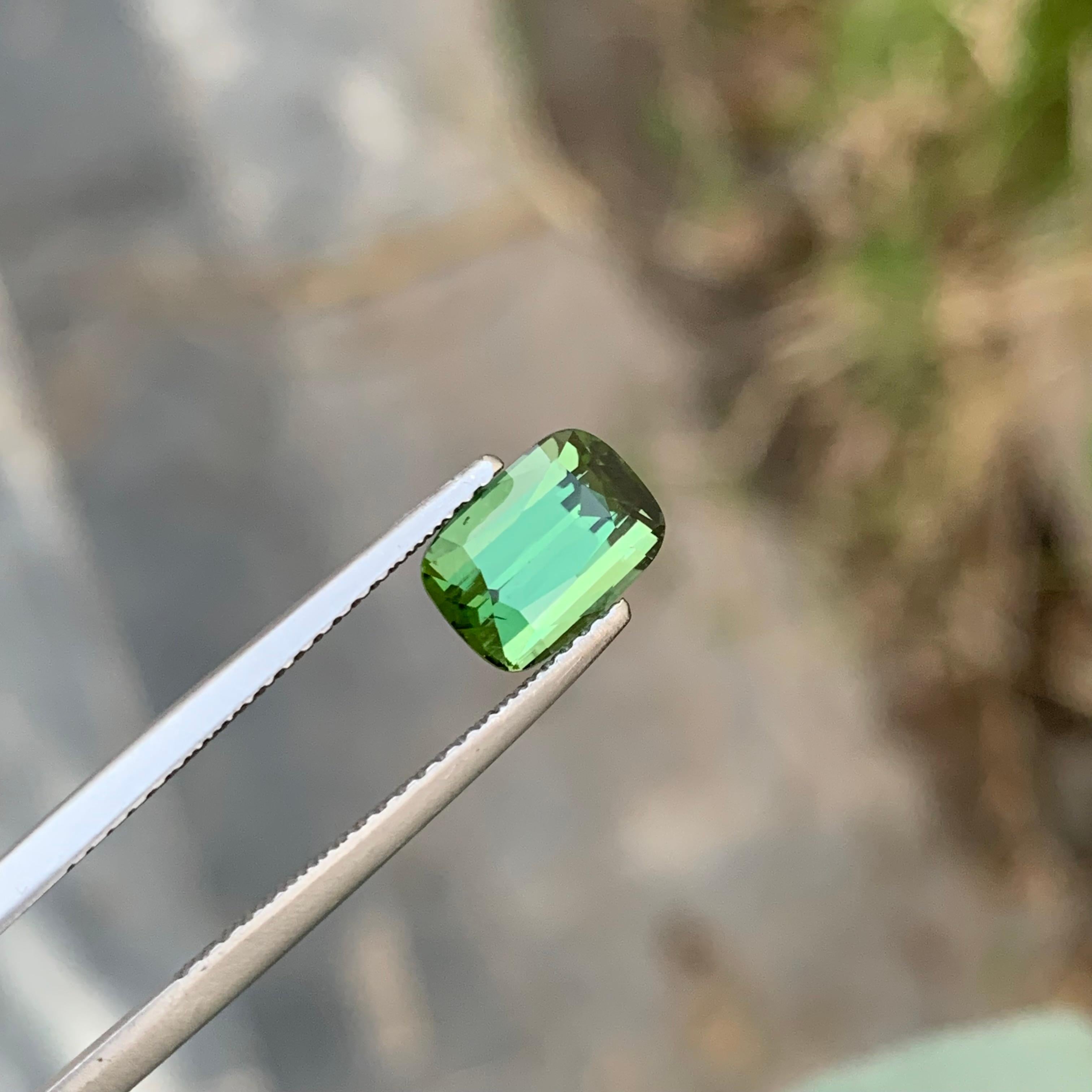 1.85 Carat Natural Loose Lagoon Tourmaline Emerald Shape Gem For Jewellery For Sale 4