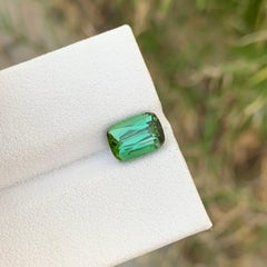 1.85 Carat Natural Loose Lagoon Tourmaline Emerald Shape Gem For Jewellery