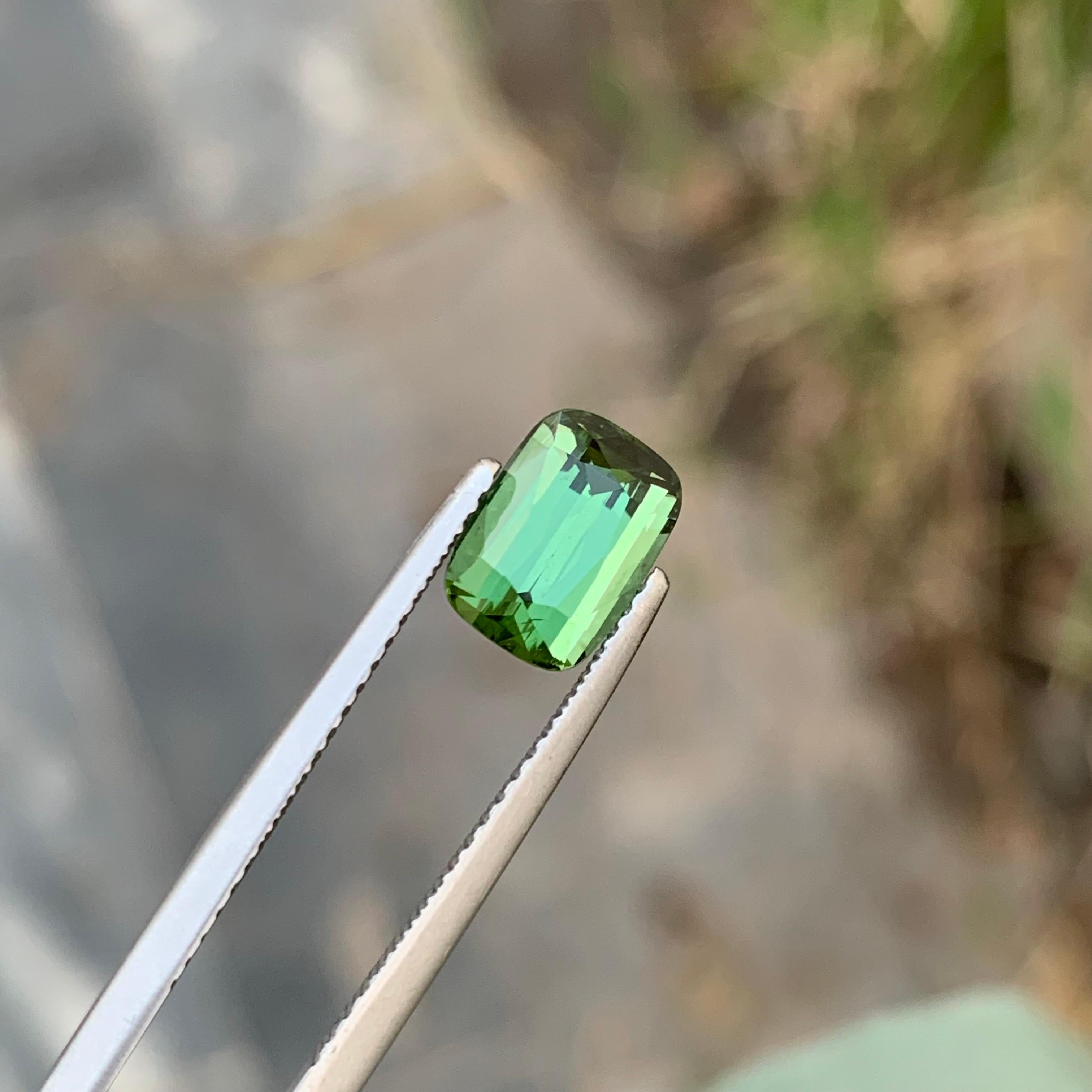 1.85 Carat Natural Loose Lagoon Tourmaline Emerald Shape Gem For Jewellery For Sale 3