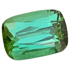 Used 1.85 Carat Natural Loose Lagoon Tourmaline Emerald Shape Gem For Jewellery