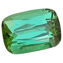 1.85 Carat Natural Loose Lagoon Tourmaline Emerald Shape Gem Pour Bijoux