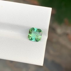 1.85 Carat Natural Loose Mint Tourmaline Square Shape Gem For Jewellery Making