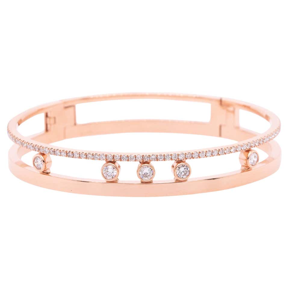 Open Bangle Open Diamond Bangle Bracelet For Sale at 1stDibs