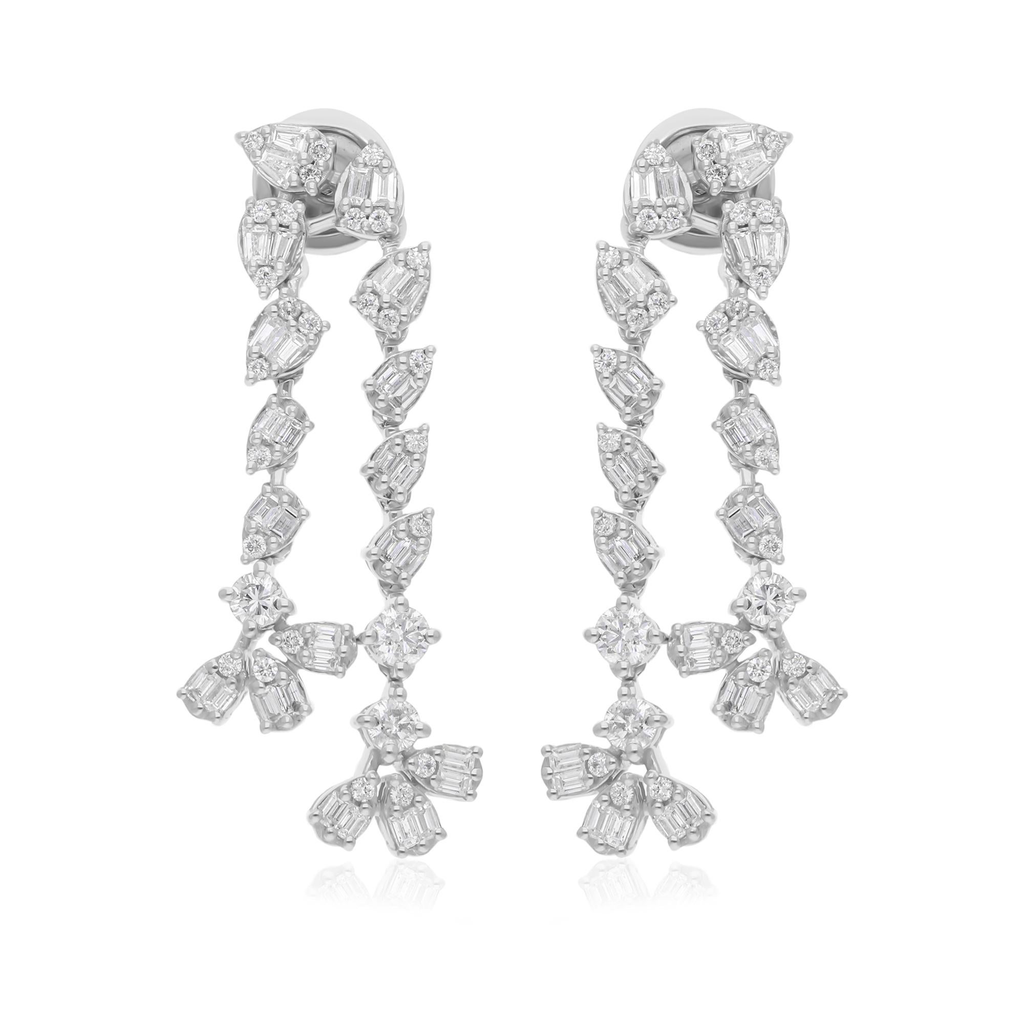 Cast from 14-karat gold, these exquisite earrings are handset with 1.85 carats of sparkling diamonds.

FOLLOW SPECTRUM JEWELS storefront to view the latest collection & exclusive pieces. Spectrum Jewels is proudly rated as a Top Seller on 1stdibs