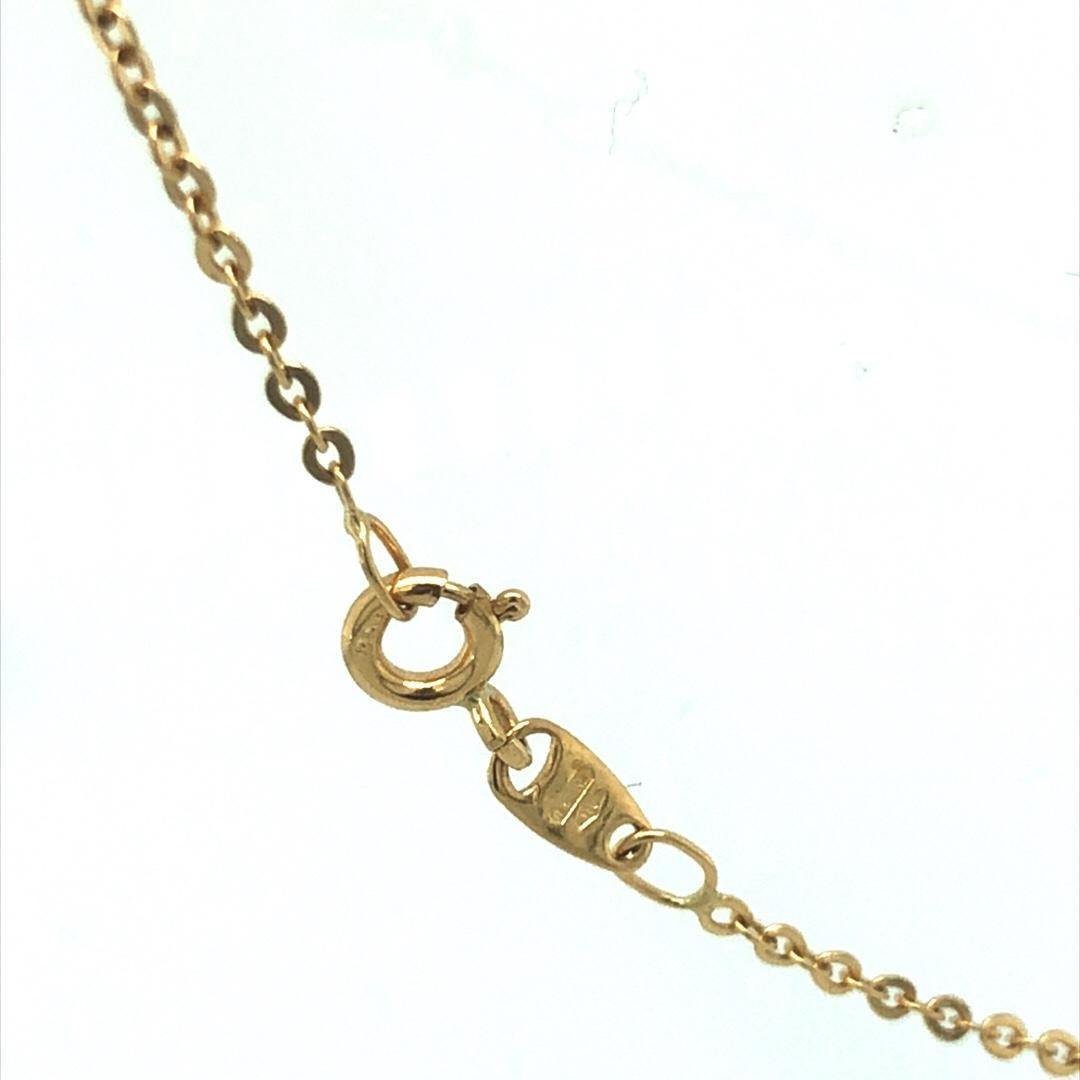 Solitaire Old European Cut Diamond 1.85 carat Sliding Pendant 18k Yellow Gold For Sale 2