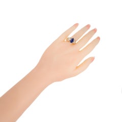 1.85 Carat Tanzanite Diamond Yellow Gold Cocktail Ring