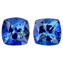 1,85 quilates Pareja Piedra Tanzanita Azul Talla Cojín Piedra preciosa de Tanzania