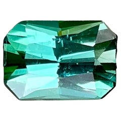 Pierre précieuse africaine de 1.85 carats, tourmaline bleu verdâtre, taille personnalisée