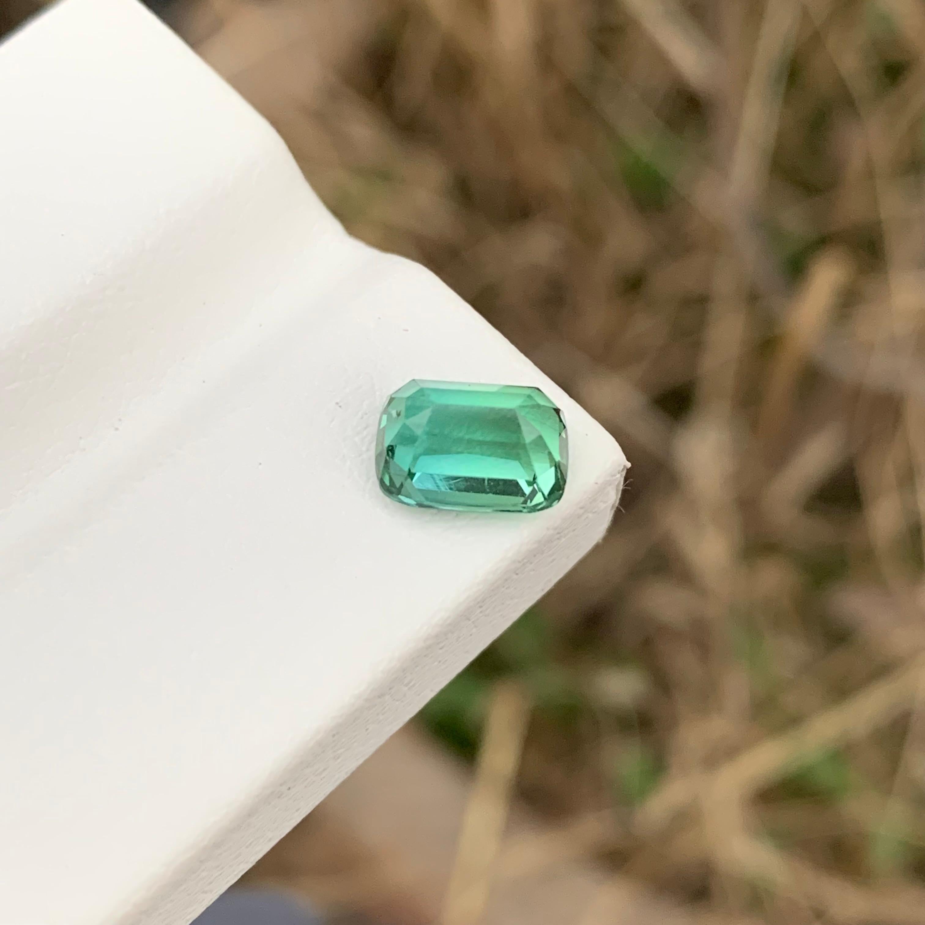 1.85 Carats Natural Loose Greenish Blue Tourmaline Ring Gem Afghanistan Mine  For Sale 5