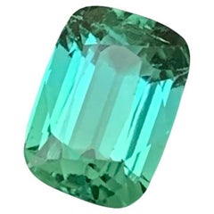 Bague en tourmaline bleu verdâtre naturelle non sertie de 1,85 carat, mine d'Afghanistan 